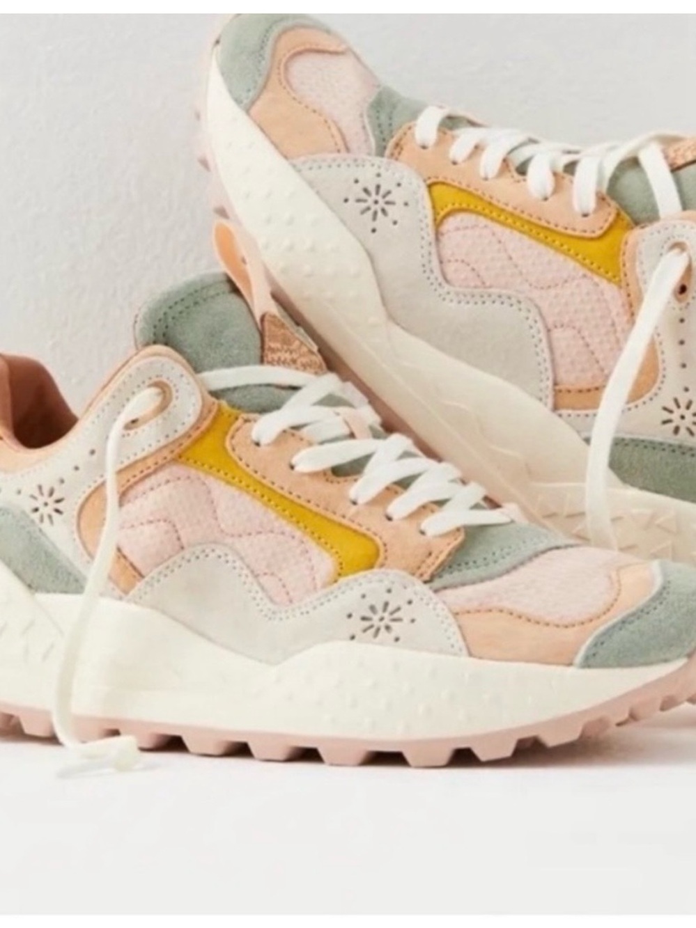 Flower Mountain, Free People Multicolor Pastel Sneakers - size 40